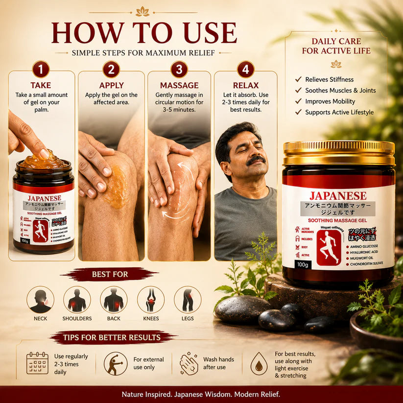 Japanese Instant Pain Relief Gel - Buy 1 Get 1 FREE
